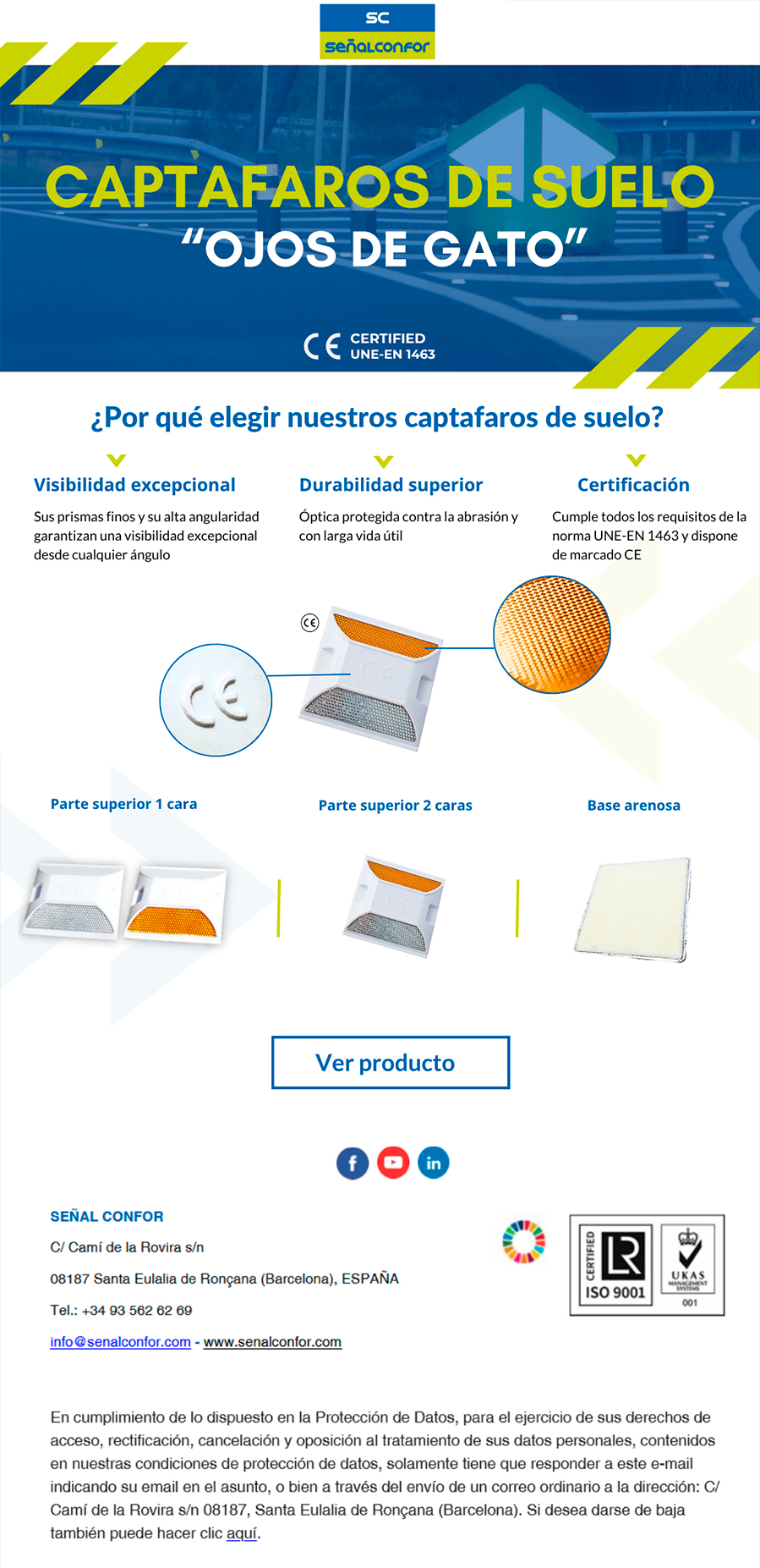 SENALCONFOR.COM - CAPTAFAROS OJOS DE GATO